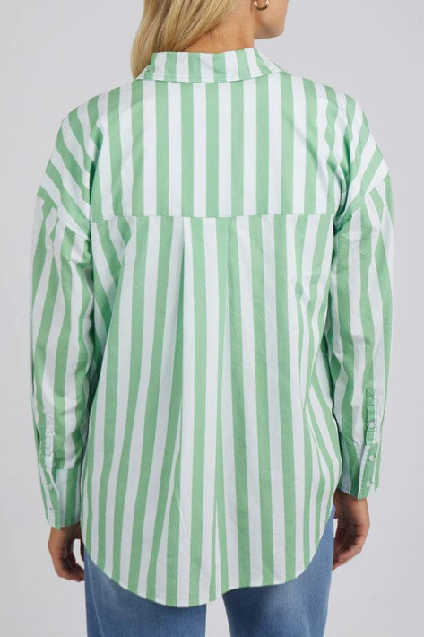 Delia Stripe Shirt - Meadow/white