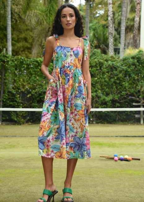 Tie In The Sky Dress - Floral