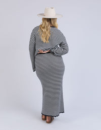 Rosie Stripe Skirt - Navy/White