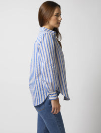 Emmery Shirt - Cobalt Stripe