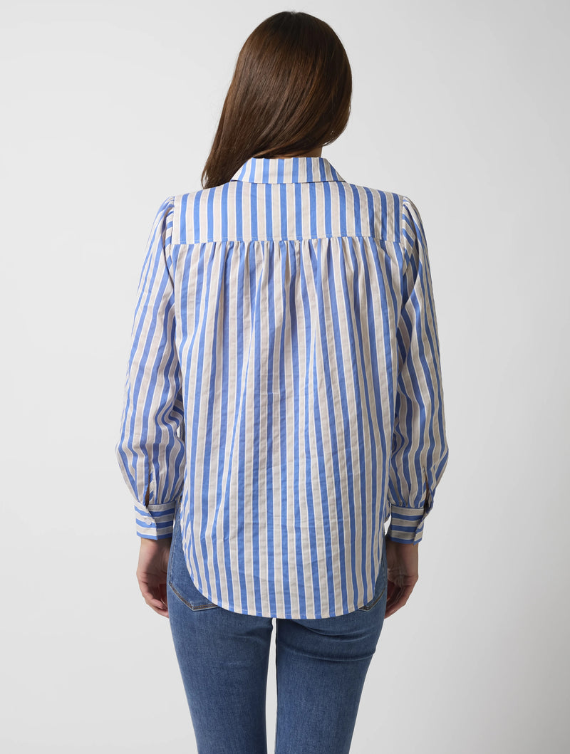 Emmery Shirt - Cobalt Stripe