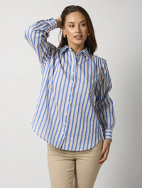 Emmery Shirt - Cobalt Stripe