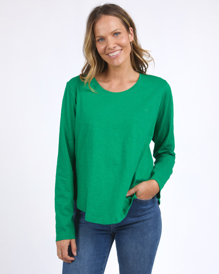Everyday L/S Tee - Pine Green