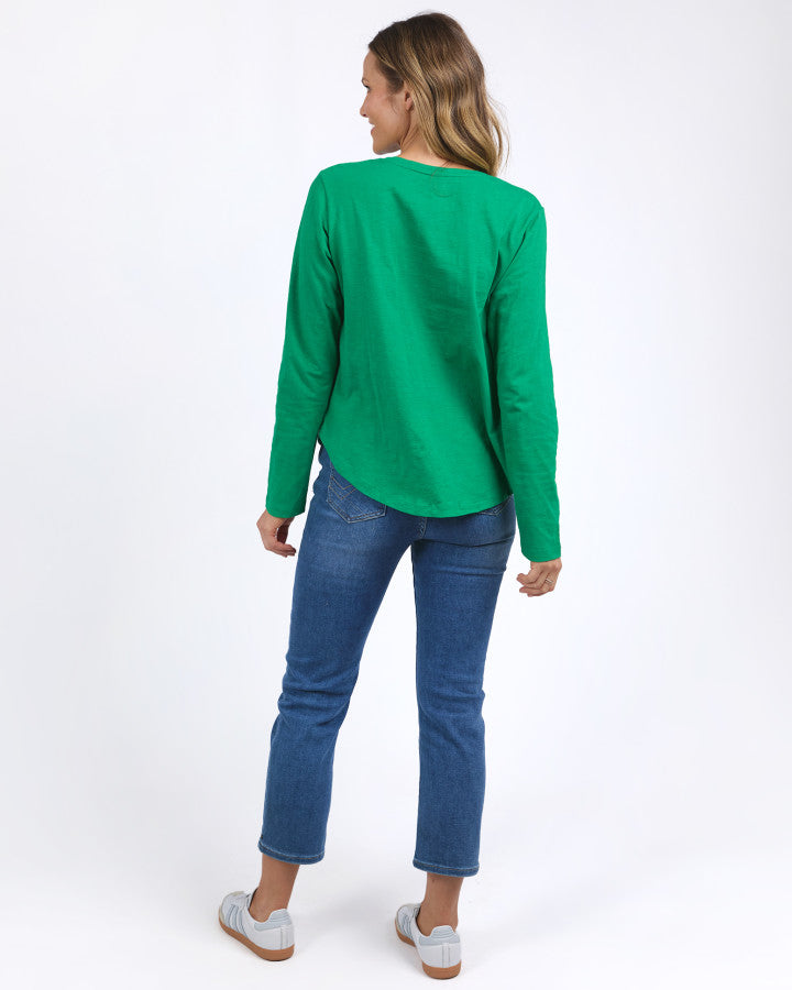 Everyday L/S Tee - Pine Green