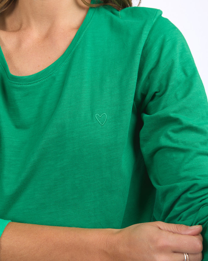 Everyday L/S Tee - Pine Green