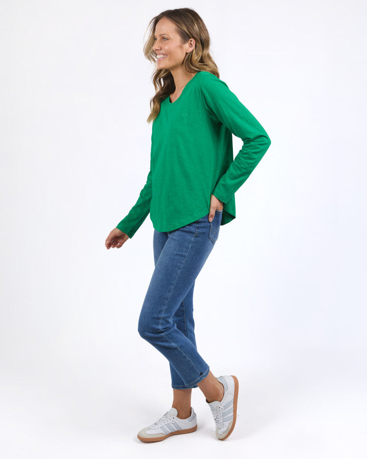 Everyday L/S Tee - Pine Green