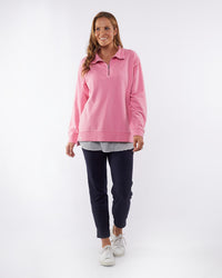 Foundry Zip Neck - Bubblegum Pink