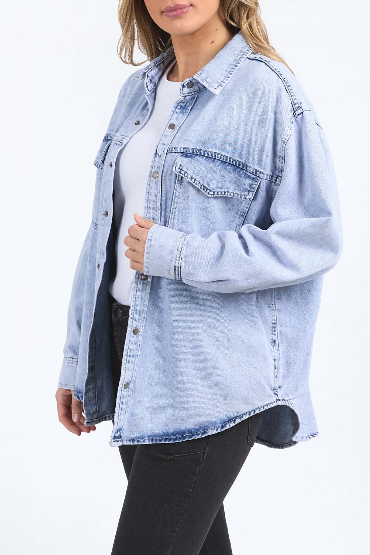 Daisy Overshirt - Light Blue