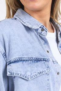 Daisy Overshirt - Light Blue