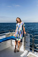 Odyssey Dress - Blue/Green Print