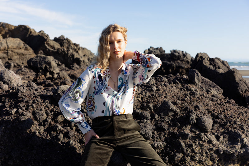 Gaia Shirt - Paisley - Girl Next Door Fashion