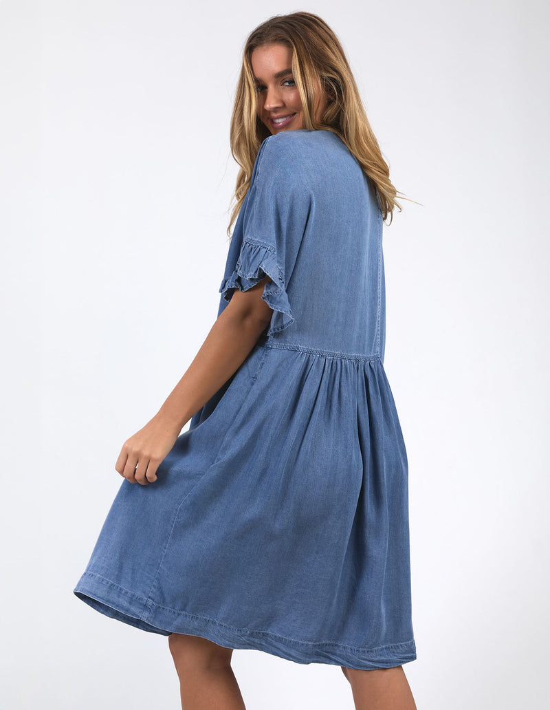 Charlie Chambray Dress - Blue Wash