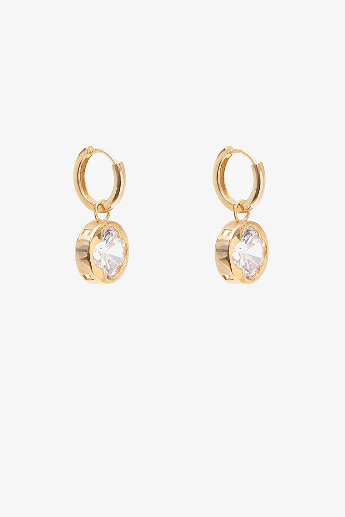 Gold Clarity Huggie