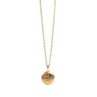2046-0279 Pure Steel Necklace Flower Locket - Gold