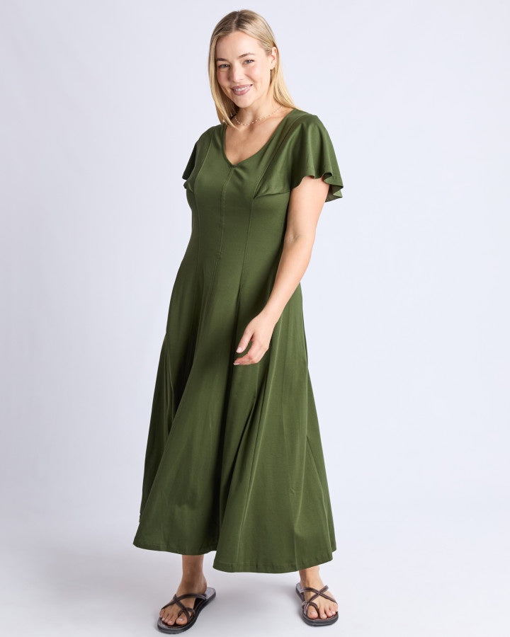 Grace Jersey Dress - Khaki