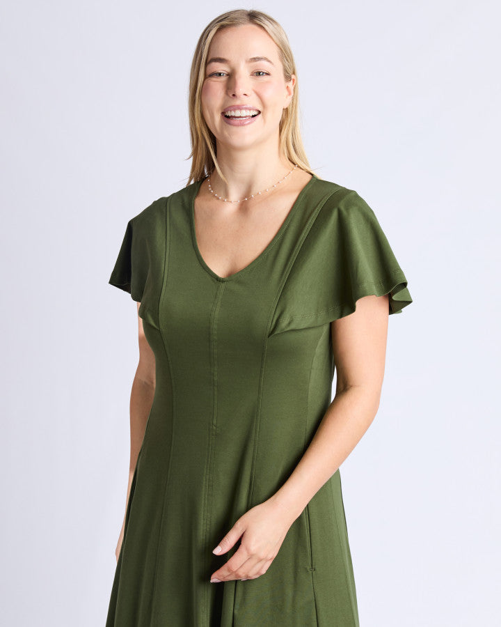 Grace Jersey Dress - Khaki