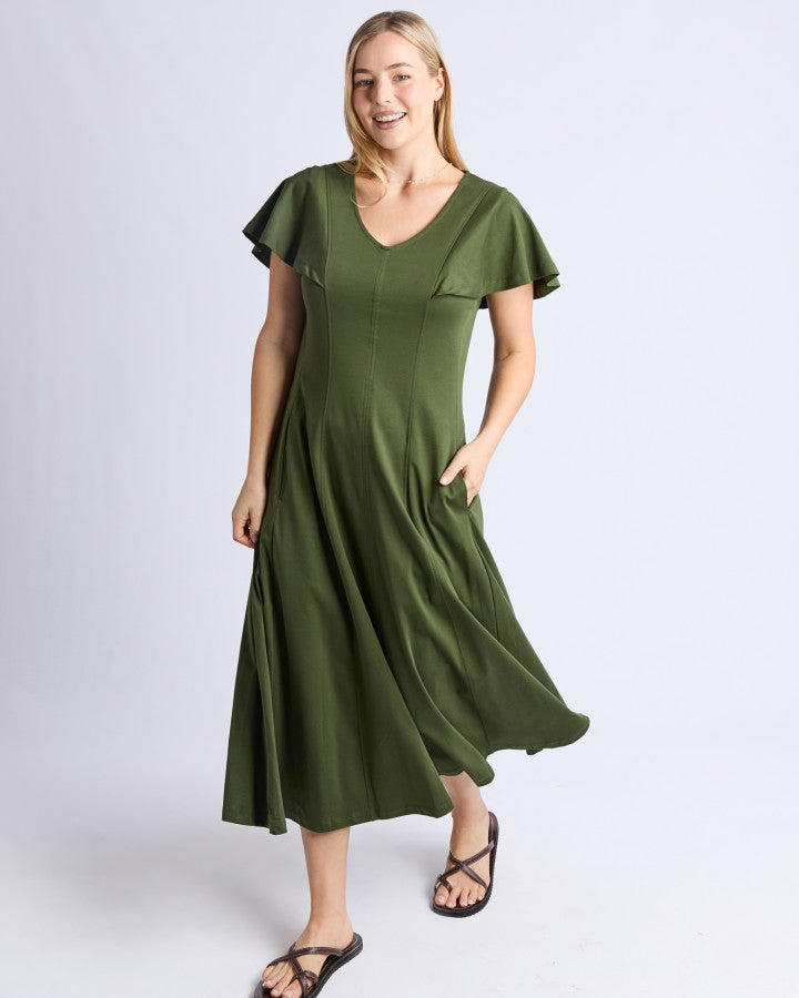 Grace Jersey Dress - Khaki