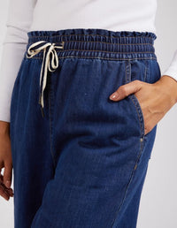 Greta Wide Leg Pant - Dark Blue Wash