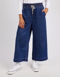 Greta Wide Leg Pant - Dark Blue Wash
