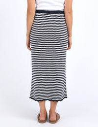Rosie Stripe Skirt - Navy/White