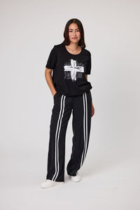 June Pleat Tee - Black