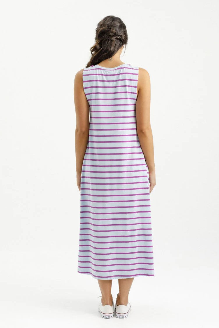 Bella Dress - Orchid Stripes