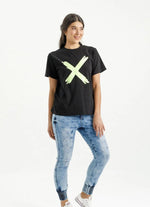 Chris Tee - Black w Lime X