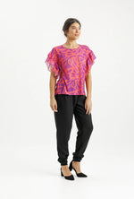 Evelyn Blouse - Sunset Floral