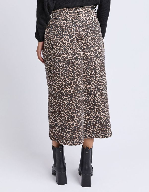 Leopard Denim Skirt - Leopard