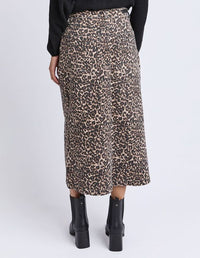 Leopard Denim Skirt - Leopard