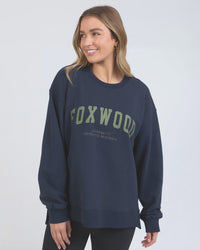 Interval Crew - Navy  with Khaki Logo
