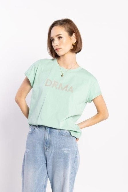 Drma Zoe Tee - Mint/Ecru