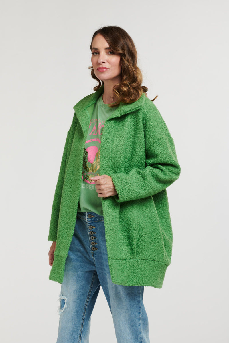 Chunky Coat - Lime Green