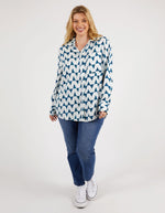 Janey Geo Shirt - Navy Geo Print