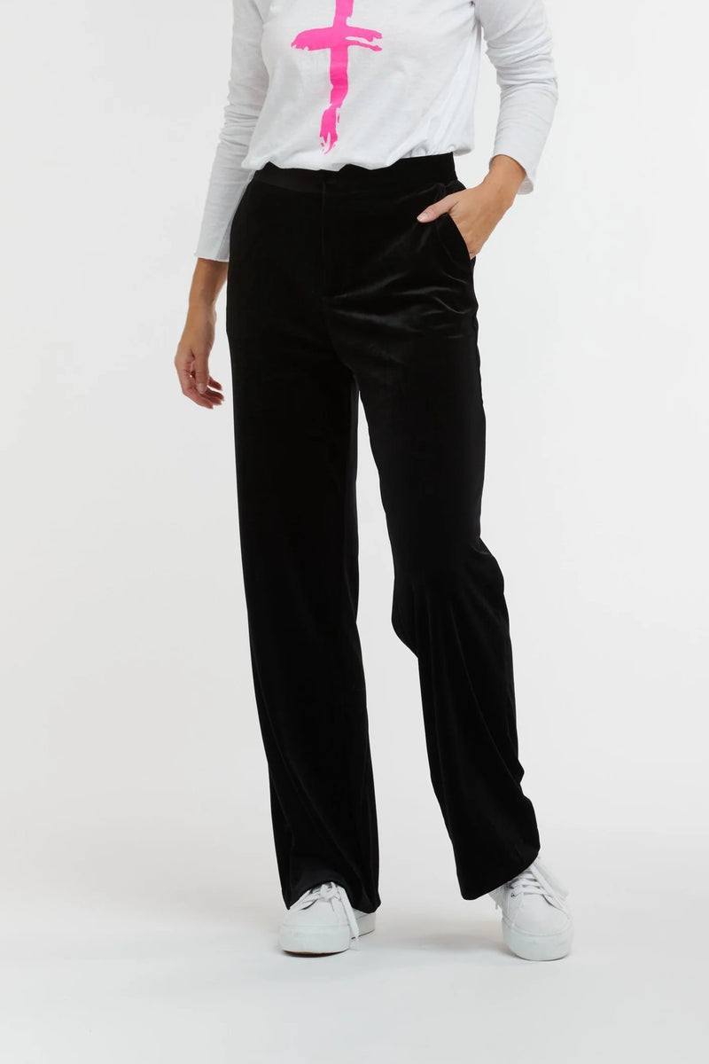 Jets Velvet Pant - Black