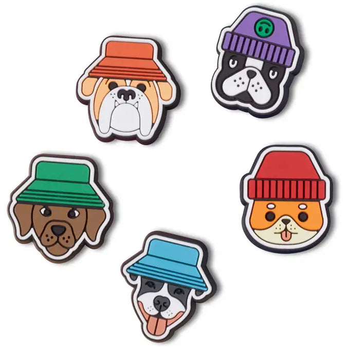 Jibbitz 5 Pack - Dogs in Hats