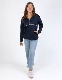Bonnie Half Zip Sweat - Dark Sapphire
