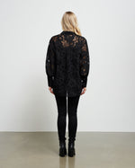 Cecilia Shirt - Black Ornate Lace