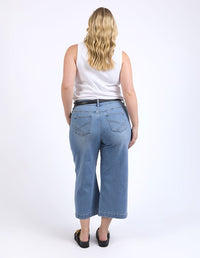 Sydney Cropped Wide Leg Jean - Light Blue Wash