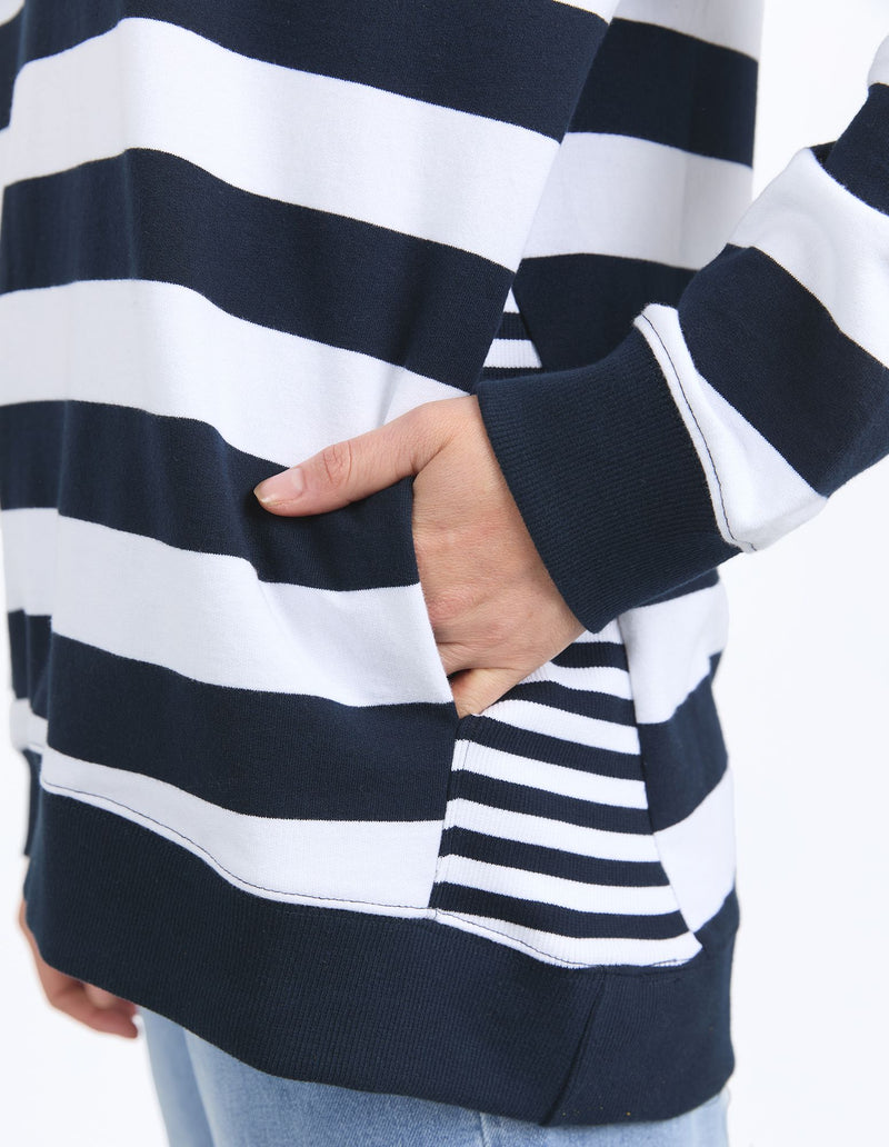 Mill Crew - Navy & White Stripe