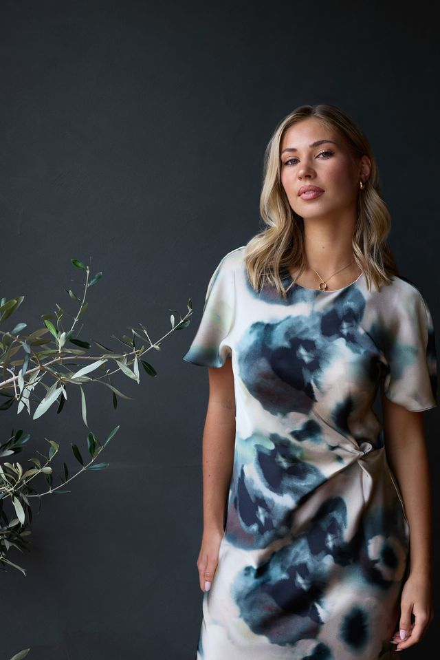 Keiko Dress - Olive Grove