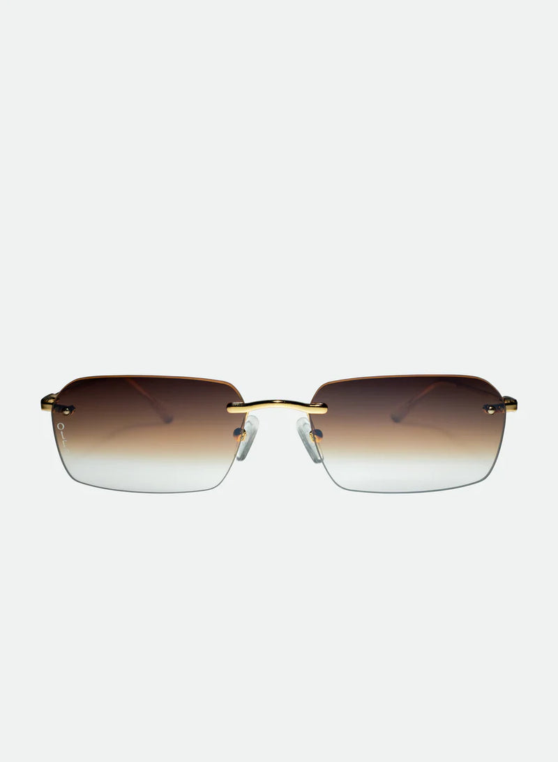 Keira Sunglasses - Gold/Brown Mirror