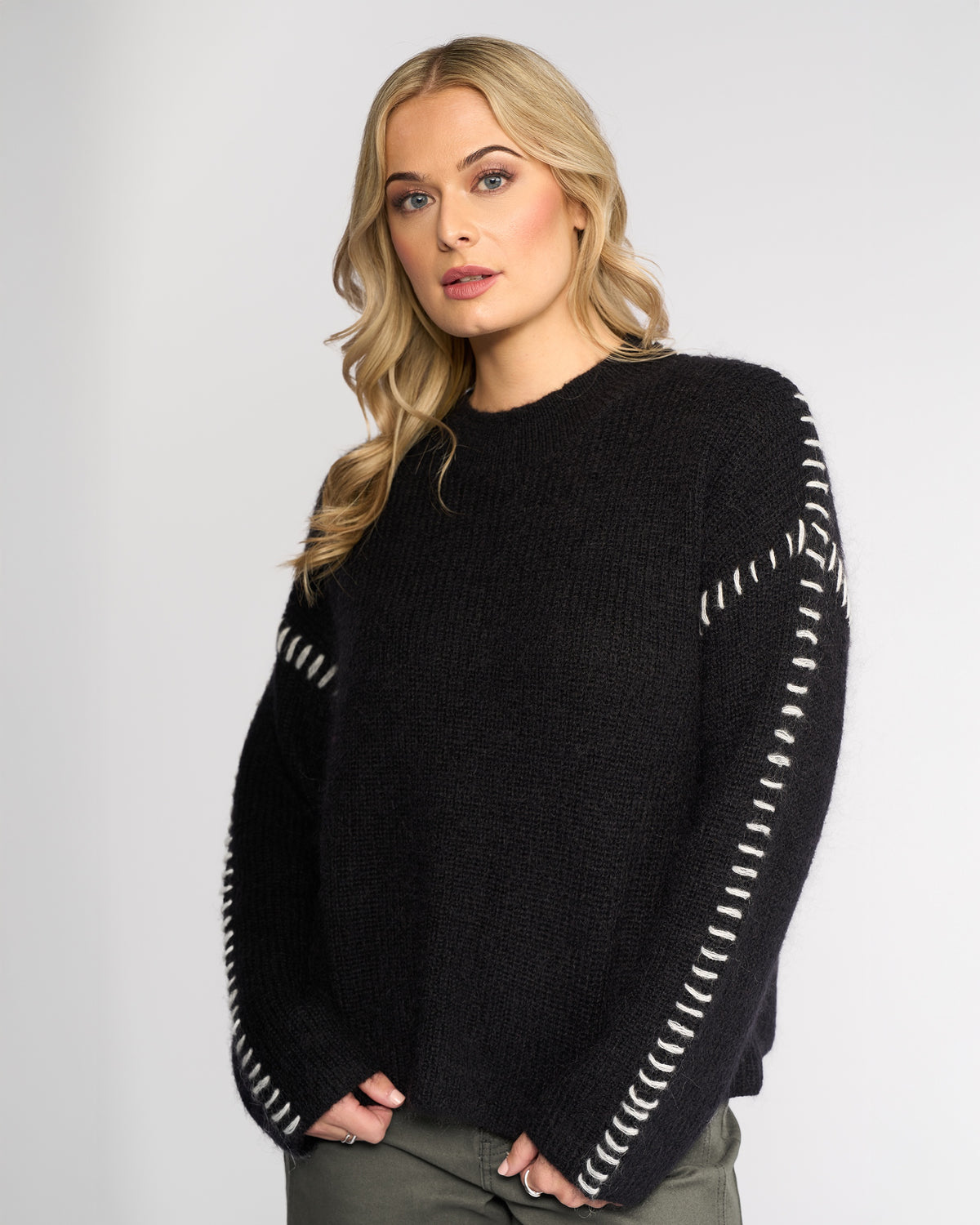 Lennox Sweater - Black/Winter White