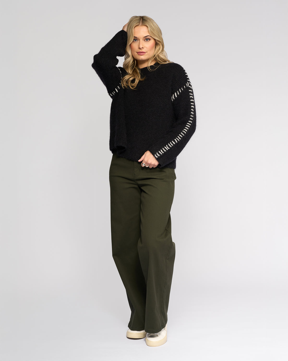 Lennox Sweater - Black/Winter White