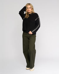 Lennox Sweater - Black/Winter White