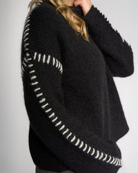 Lennox Sweater - Black/Winter White