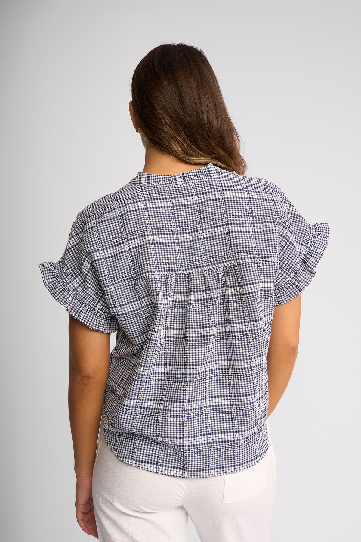 Addison Top / Ink Gingham