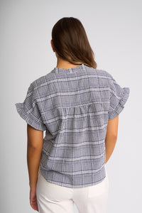 Addison Top / Ink Gingham