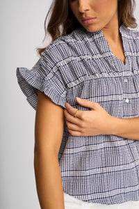 Addison Top / Ink Gingham