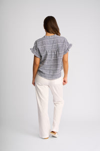 Addison Top / Ink Gingham